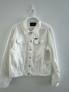 Calvin Klein Jeans White Denim Trucker Jacket